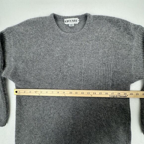Vintage 80's 90's Women's Crew Neck Sweater Medium Lambs Wool Angora Minimal - Picture 10 of 11